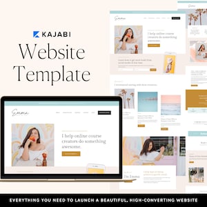 Kajabi Website Template for Coaches and Online Course Creators | EMMA