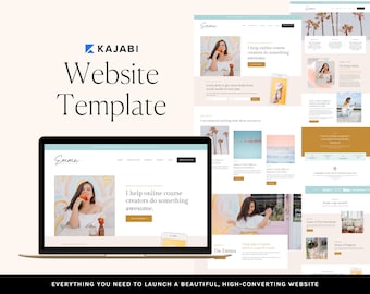 Kajabi Website Template for Coaches and Online Course Creators | EMMA