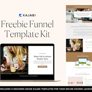 Kajabi Freebie Funnel Template Kit for Online Course Creators | Kajabi Lead Funnel Templates | Launch Sales Funnel Templates | HARPER