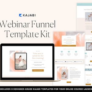 Kajabi Webinar Funnel Template Kit for Online Course Creators | Launch Sales Funnel Templates | EMMA