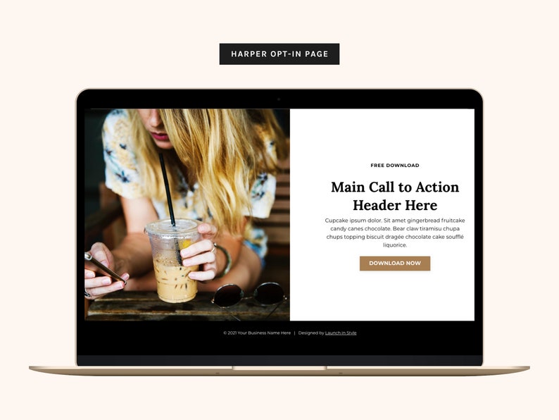 Kajabi Freebie Funnel Template Kit: HARPER Opt-in, Thank You, Tripwire ...