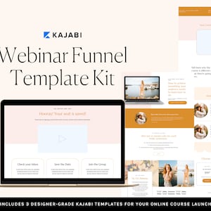 Kajabi Webinar Funnel Template Kit for Online Course Creators | Launch Sales Funnel Templates | ATHENA