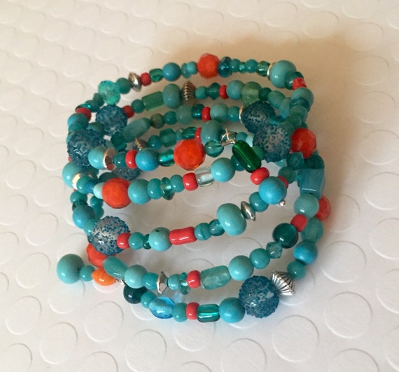 Turquoise Wrap Bracelet Multicolored Bracelet Colorful | Etsy