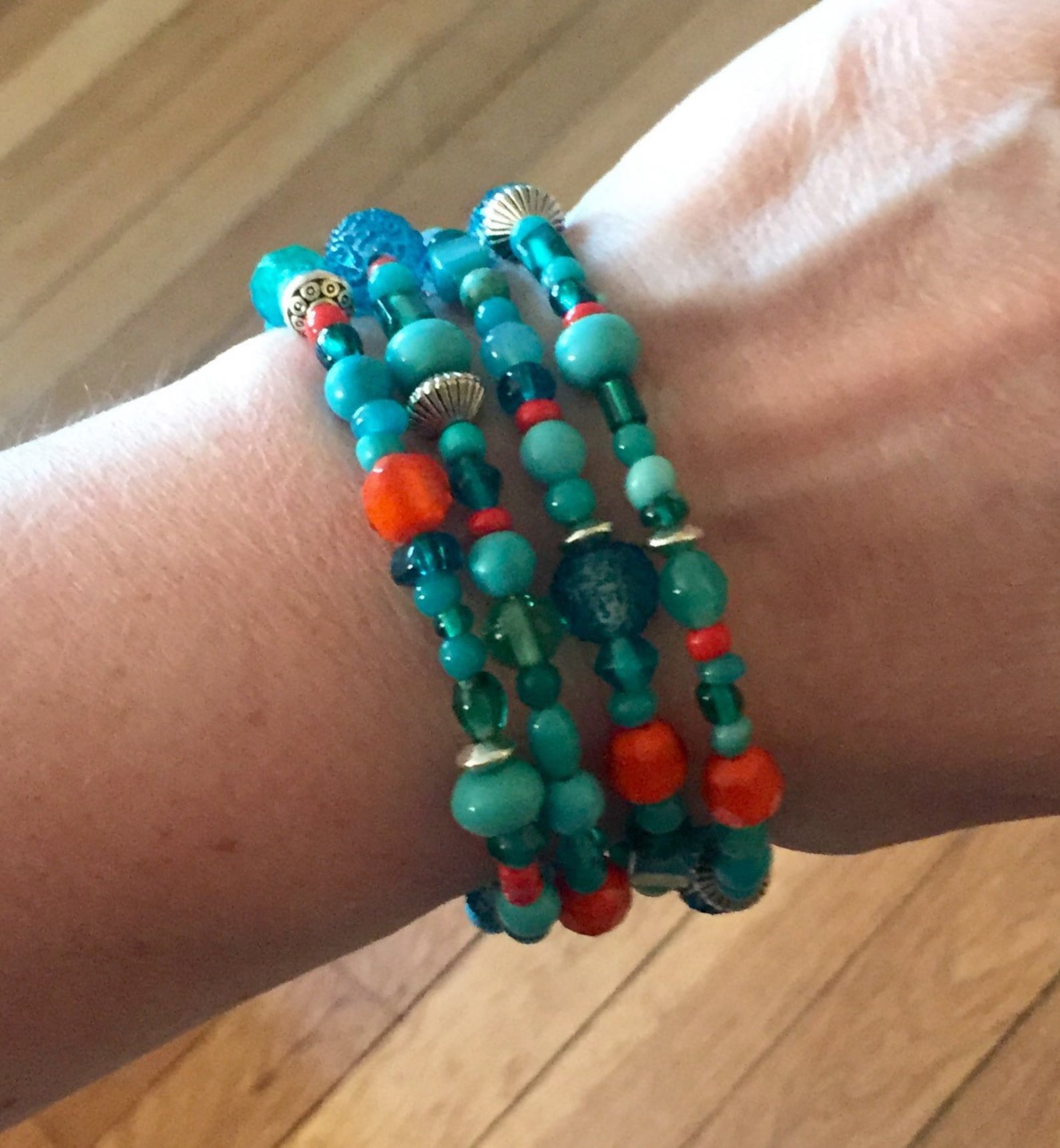 Turquoise Wrap Bracelet Multicolored Bracelet Colorful | Etsy