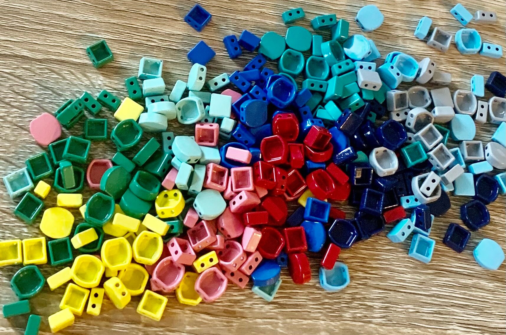 Tile bead assortment colorful enamel tile beads tile bead Etsy