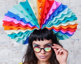 Fold-Away Rainbow Halo Headpiece