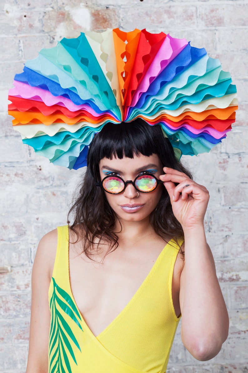 Fold-Away Rainbow Halo Headpiece image 1