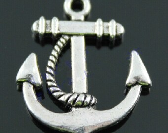 22*20mm Antique Silver tone/Antique Bronze Anchor Pendant Charm Finding