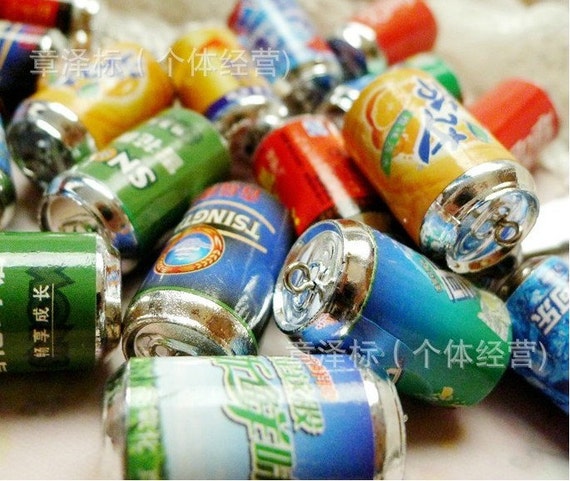 8pcs Mixed Colors Summer Cool and Refreshing,Cans Pendant Charm Finding,DIY Jewelry Accessories,Metal Accessories,31mm