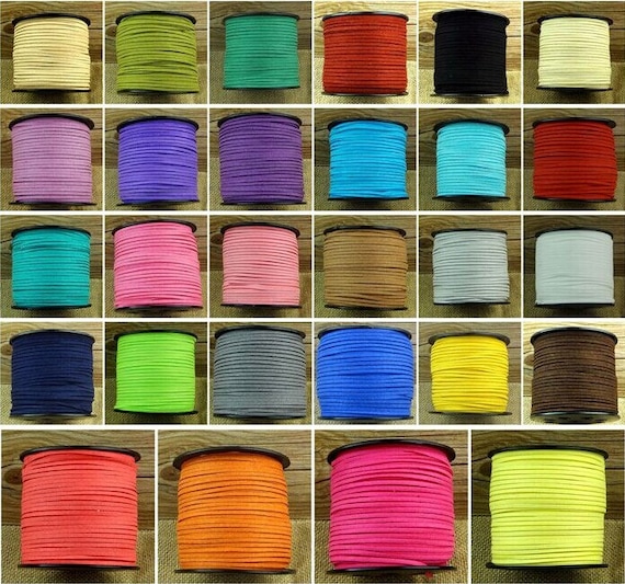 3mm Flat Faux Suede Leather Cord 3mm DIY Cord Supplies Faux Etsy