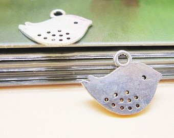 Antique Silver tone/Antique Bronze  Bird Connector Pendant Charm Finding