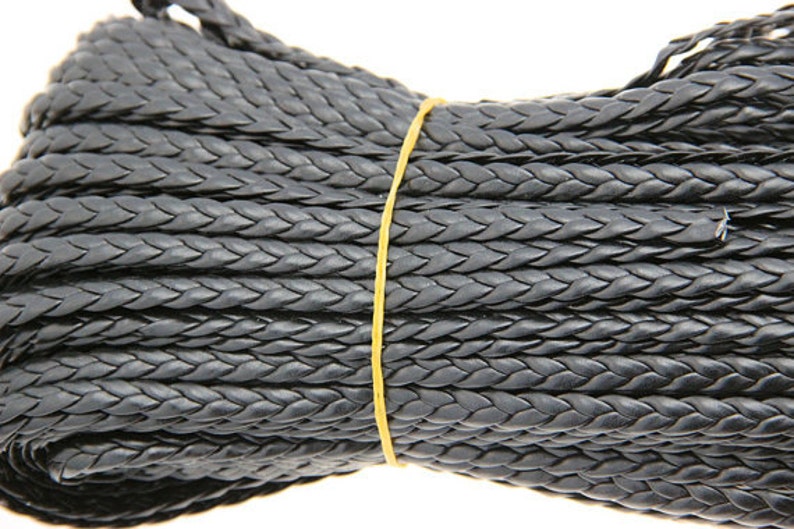 5mm Flat Faux Braided Leather Cord 5mm DIY Cord Supplies | Etsy