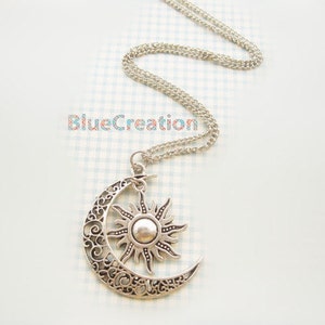 Moon And Sun Necklace Moon Necklace Sun Jewelry Pendant Necklace BFF Graduation Gift