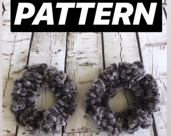 Crochet Velvet Hair Scrunchie PATTERN ONLY