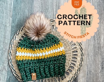Smells Like Team Spirit Adult Size Crochet Hat Pattern/ Beanie Crochet Pattern