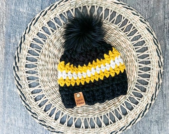 Pittsburgh Steelers Newborn, Toddler, Child, Adult hat/ beanie, Iowa Hawkeyes hat, women’s hat, men’s hat, baby hat