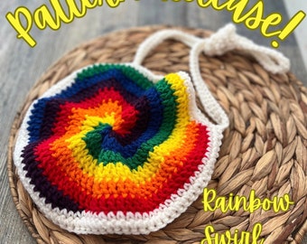 Rainbow Swirl Crochet Purse PATTERN