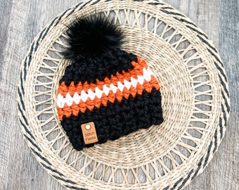 Cincinnati Bengals Newborn, Toddler, Child, Adult Crochet hat,  women’s hat, men’s beanie