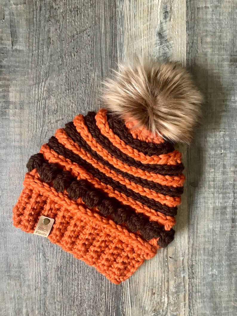 Cleveland Browns Crochet Hat image 2