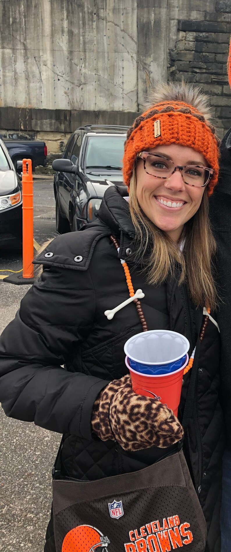 Cleveland Browns Crochet Hat image 3