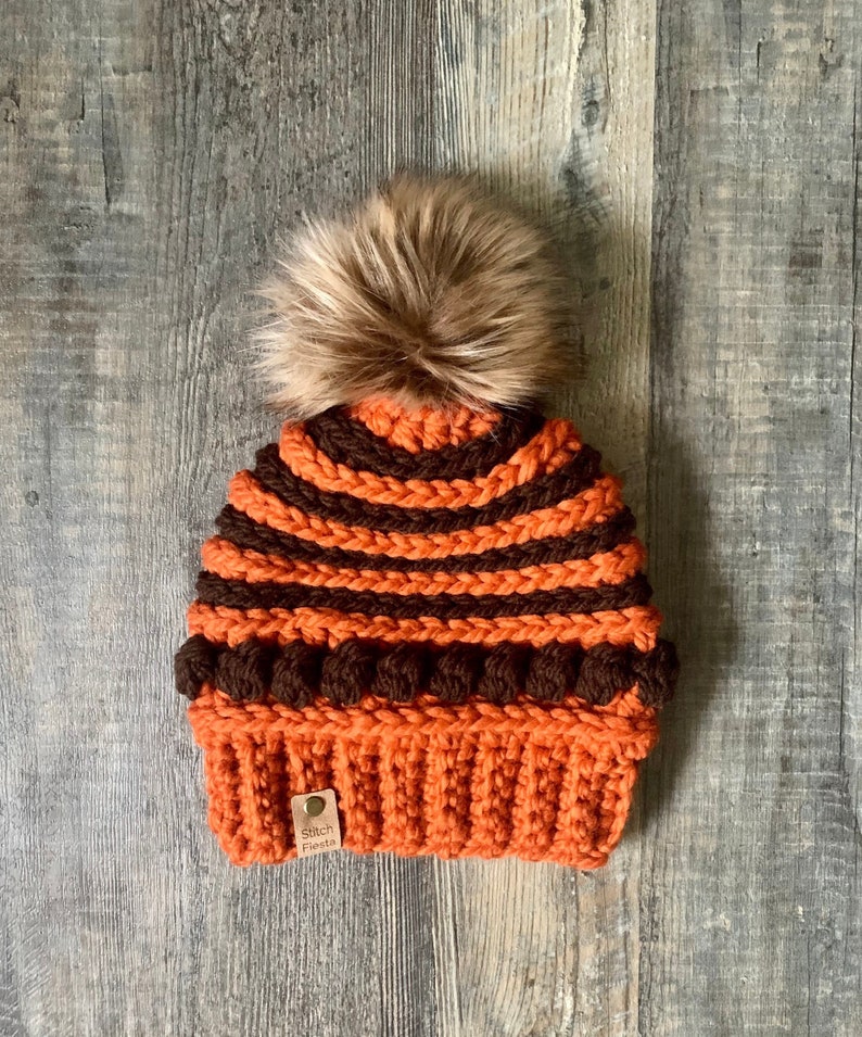 Cleveland Browns Crochet Hat image 1