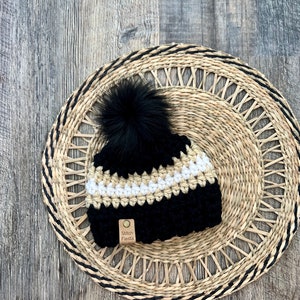 New Orleans Saints Newborn, Toddler, Child, Adult Crochet hat/ beanie, women’s hat, men’s hat, baby hat