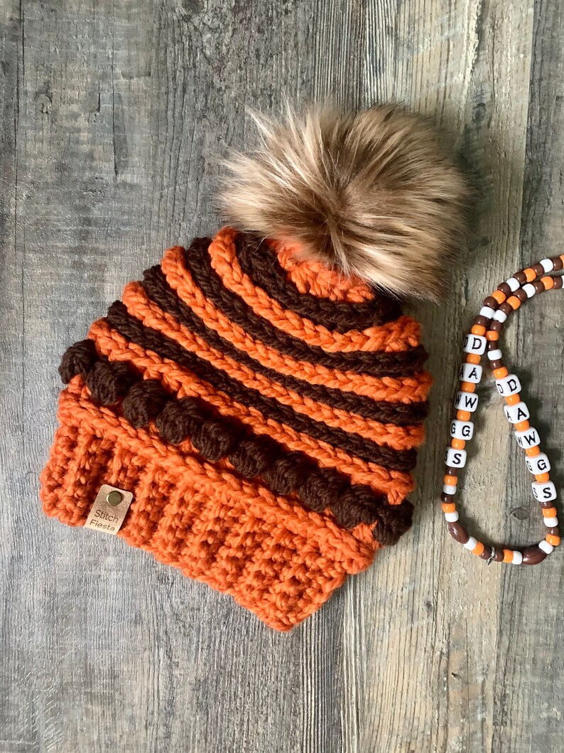 Cleveland Browns Crochet Hat image 5