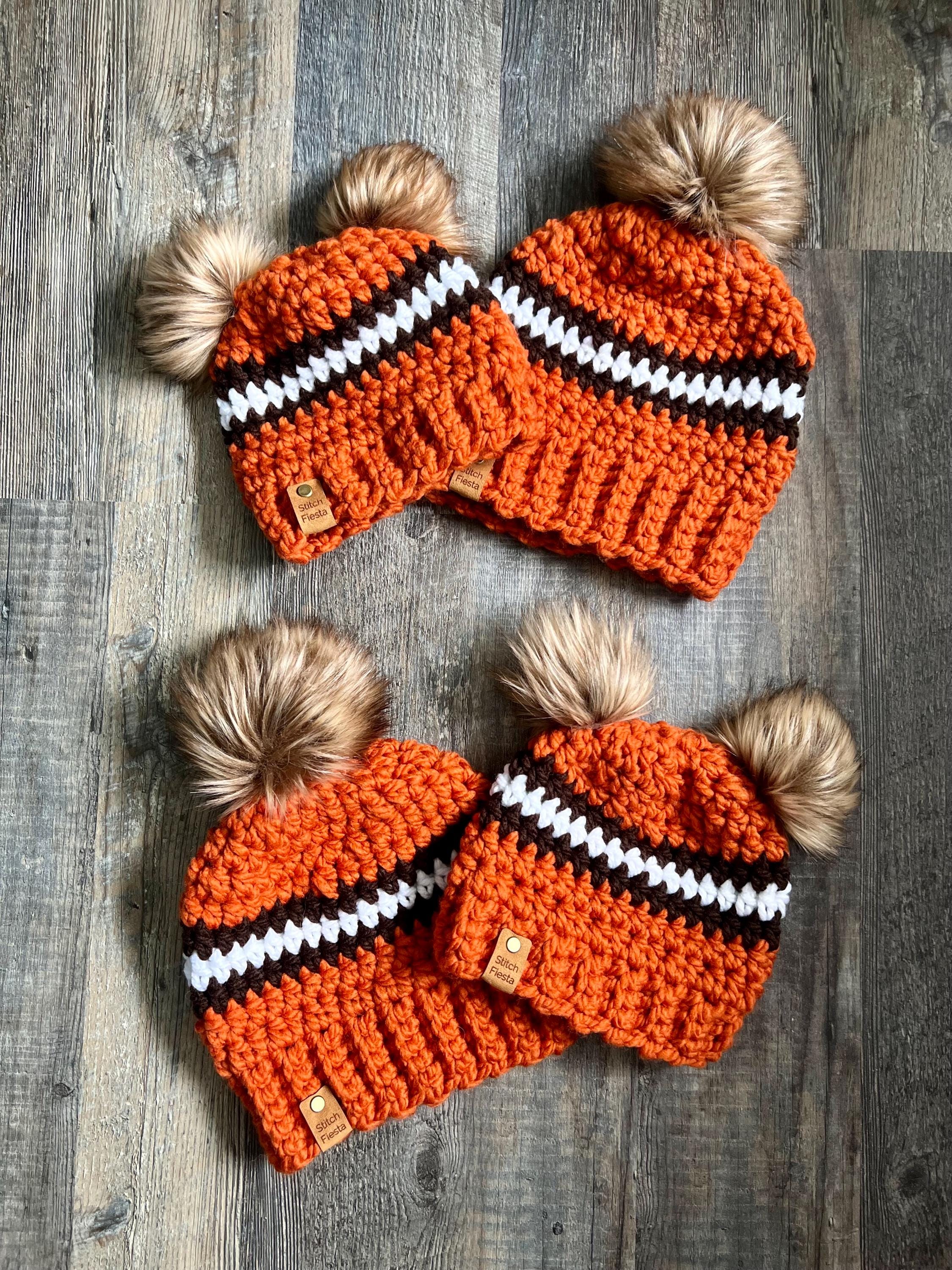 Adjustable crochet hat Browns and tans Blooming Ruffle Crochet Bucket Hat , Brown Beige and Gold  main image 3