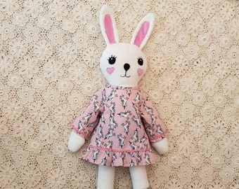 Hase Kaninchen Puppe, Kawaii Plüsch, Kaninchen-Liebhaber-Geschenk, handgemachte Stoffpuppe, weiche Hase Puppe