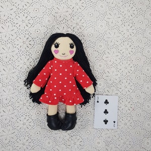 Rag doll handmade girl, heirloom fabric dolls, ooak dress up cloth doll,