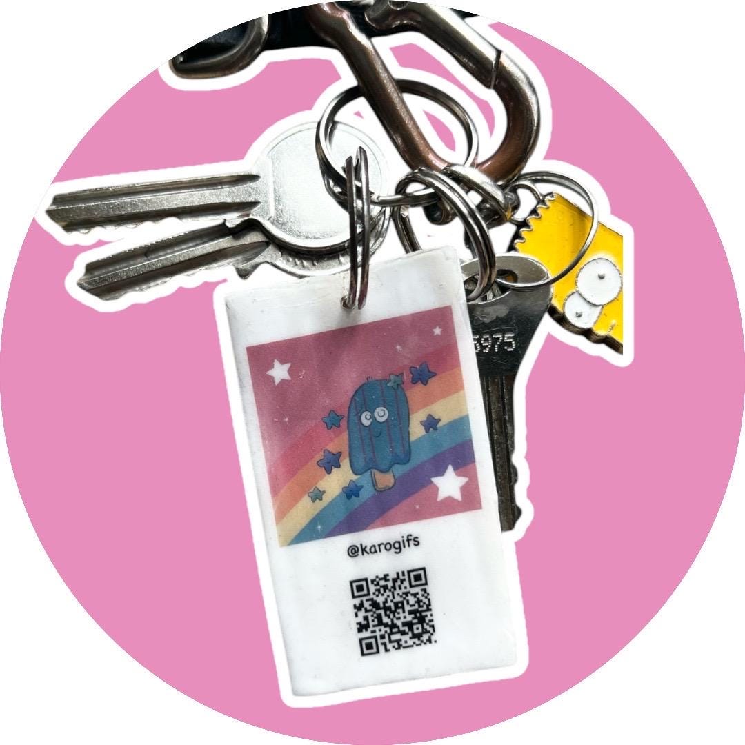 Custom QR Code Keychain – Personalized Handmade Key Tag With Scanable ...