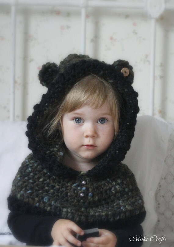 CROCHET PATTERN hooded cowl Phenix toddler/child/adult sizes | Etsy