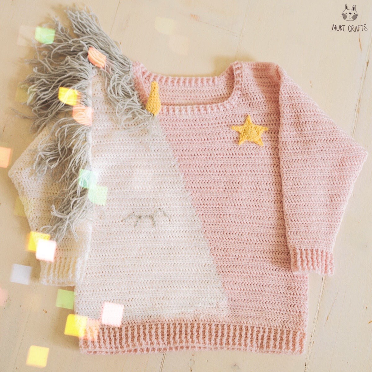 CROCHET PATTERN Easy Unicorn Sweater X 