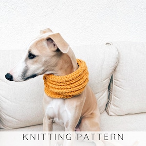 Dog Scarf KNITTING PATTERN Dog Infinity Scarf Knit Pattern for Small, Medium Dog or Big Dog, Ribbed Dog Collar Pattern I Doggo no 4