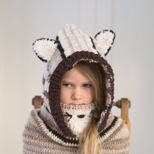 Fox Hooded Cowl CROCHET PATTERN Fox Crochet Pattern with Video Instructions, Pointed Ears Easy Kids Hoodie Crochet Pattern Fox Hood I Reed image 5