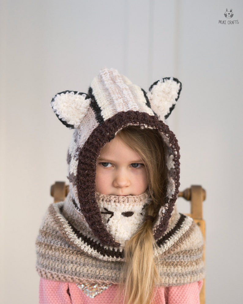 Fox Hooded Cowl CROCHET PATTERN Fox Crochet Pattern with Video Instructions, Pointed Ears Easy Kids Hoodie Crochet Pattern Fox Hood I Reed image 5