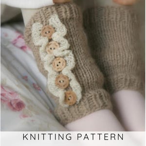 Leg Warmers KNITTING  PATTERN Kids Leg Warmers Knit Pattern for Girls with Ruffles and Buttons, Beginner Leg Warmers Pattern I Rahel