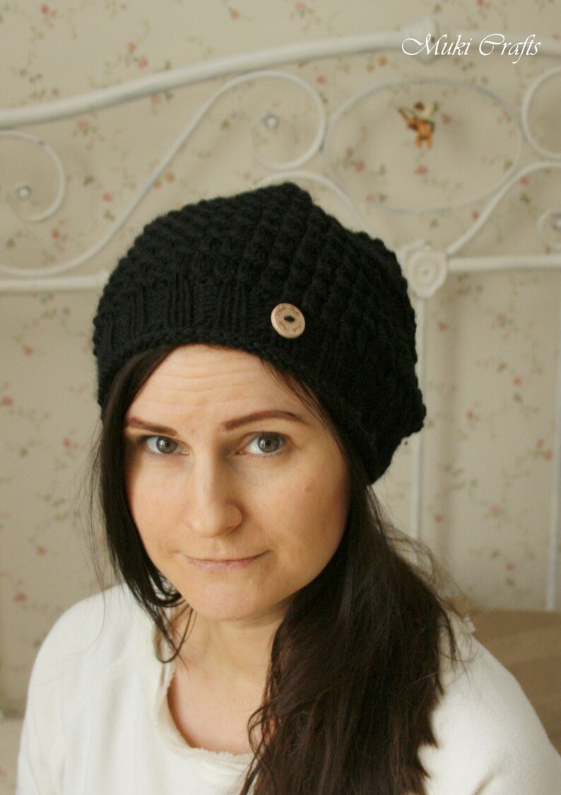 Unisex Slouchy Beanie KNITTING PATTERN, Easy Knit Winter Hat for Kids ...