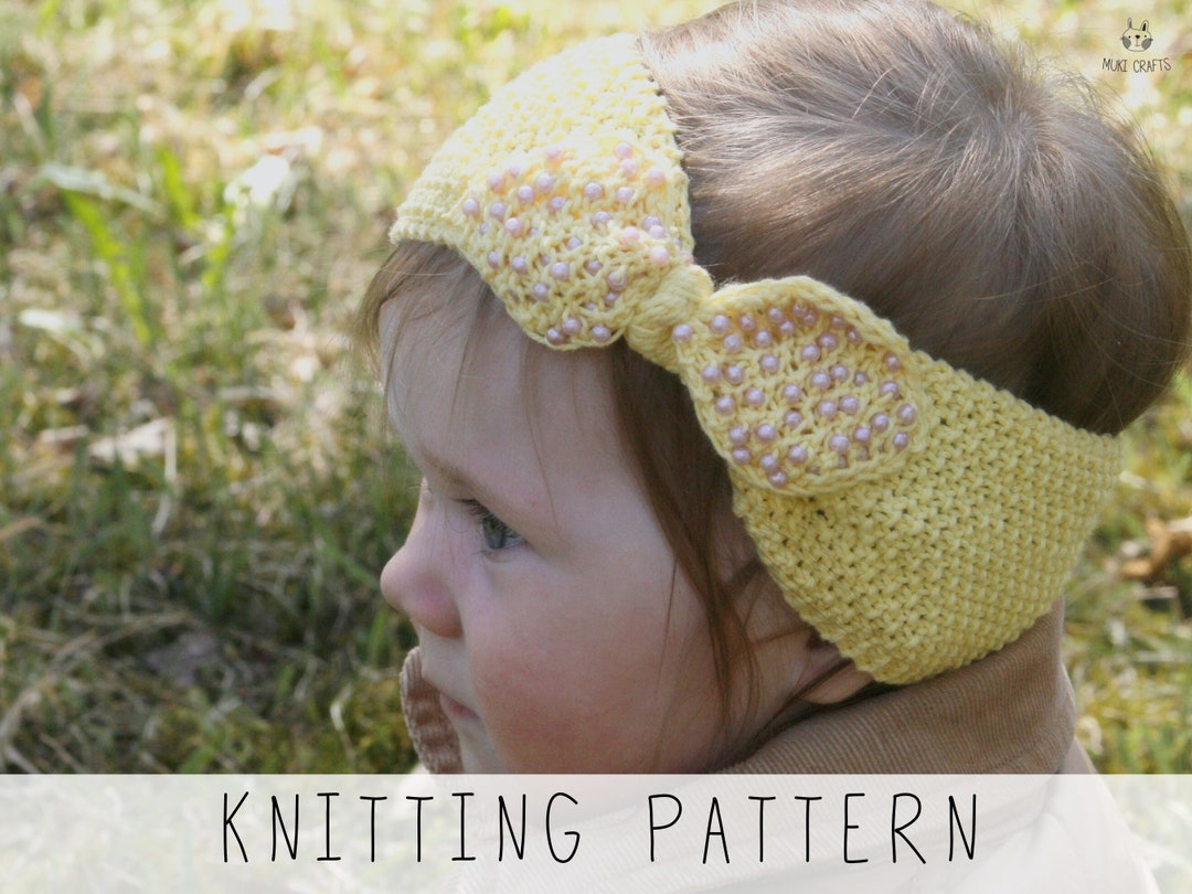 Bow Headband KNITTING PATTERN Baby Headband Knit Pattern Etsy