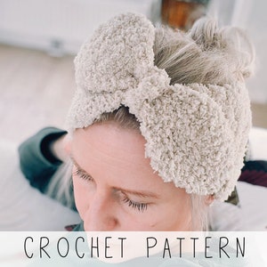 Bow Headband CROCHET PATTERN Kids Knot Headband Crochet Pattern Easy Knotted Headwrap Pattern, Women&#39;s Headband Crochet Pattern I Eileen