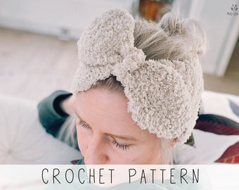 Bow Headband CROCHET PATTERN Kids Knot Headband Crochet Pattern Easy Knotted Headwrap Pattern, Women's Headband Crochet Pattern I Eileen