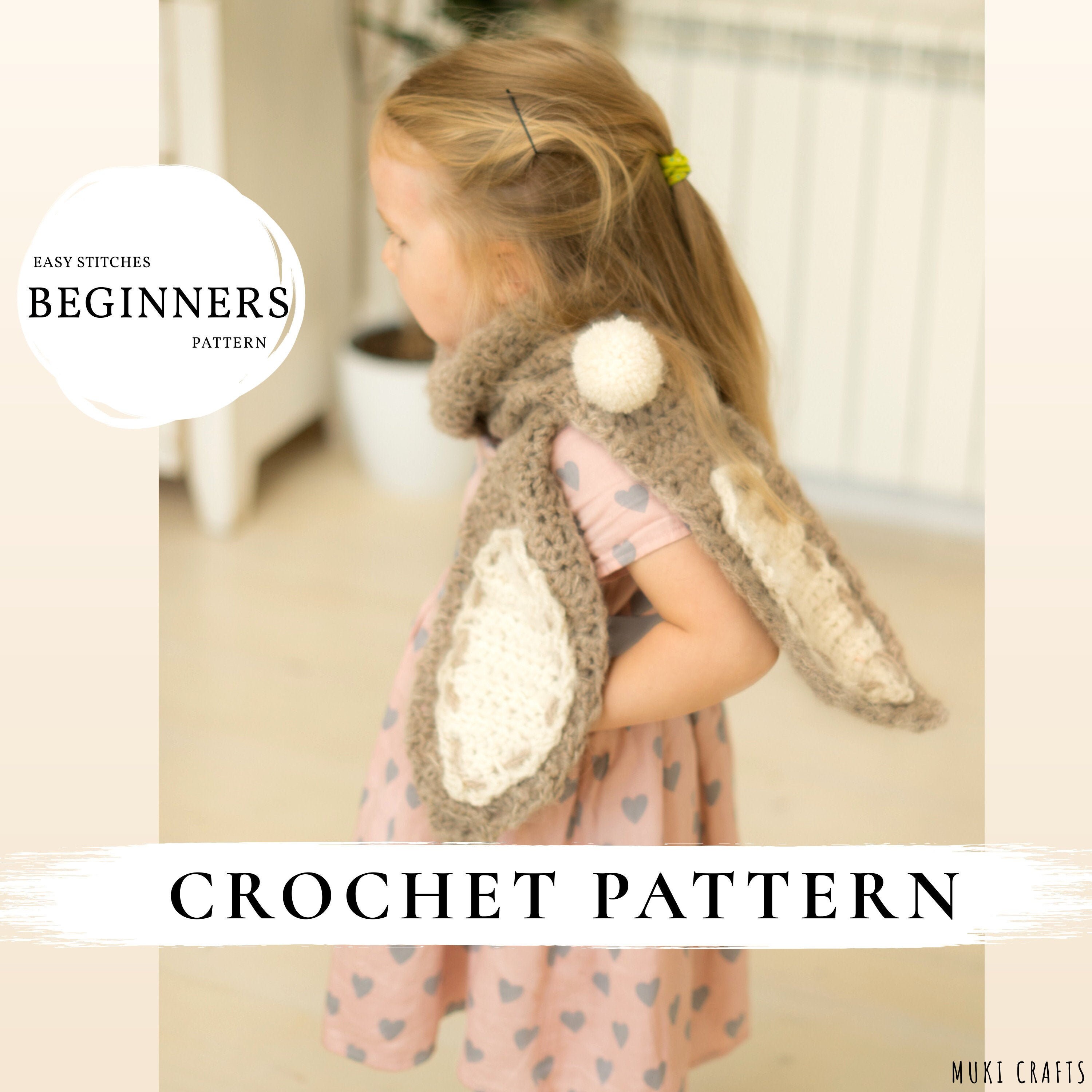 CROCHET PATTERN Chunky Bunny Scarf X Easy Scarf Crochet Etsy UK
