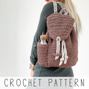 Backpack CROCHET PATTER, Rucksack Crochet Bag, Easy Summer Crochet Bag, Beginner Crochet Backpack, Drawstring Rucksack I Bentota Bag