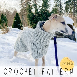 Large Dog Sweater CROCHET PATTERN Easy Big Dog Jumper Video Pattern Chunky Dog Coat Large Dog Sweater Pattern Dog Gift I Doggo No 12 Sweater