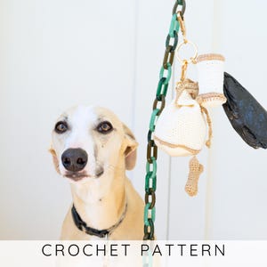 Patrón de ganchillo para dispensador de bolsas para premios y excrementos de perro, bolsa para correa fácil de usar, dispensador de desechos para mascotas | Bolsas para accesorios Doggo