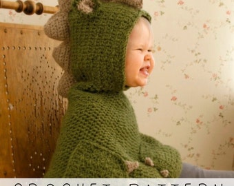 CROCHET Dragon Poncho PATTERN Hooded Toddler Poncho Halloween Costume Cape Crochet Pattern Dinosaur Crochet Pattern Boys Poncho I Nikki