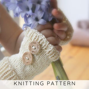 Calentadores de muñeca PATRÓN DE TEJIDO Calentadores de muñeca para niños Patrón de tejido, Mitones sin dedos para niños pequeños Patrón de tejido, Calentadores de muñeca para bebé I Kelly