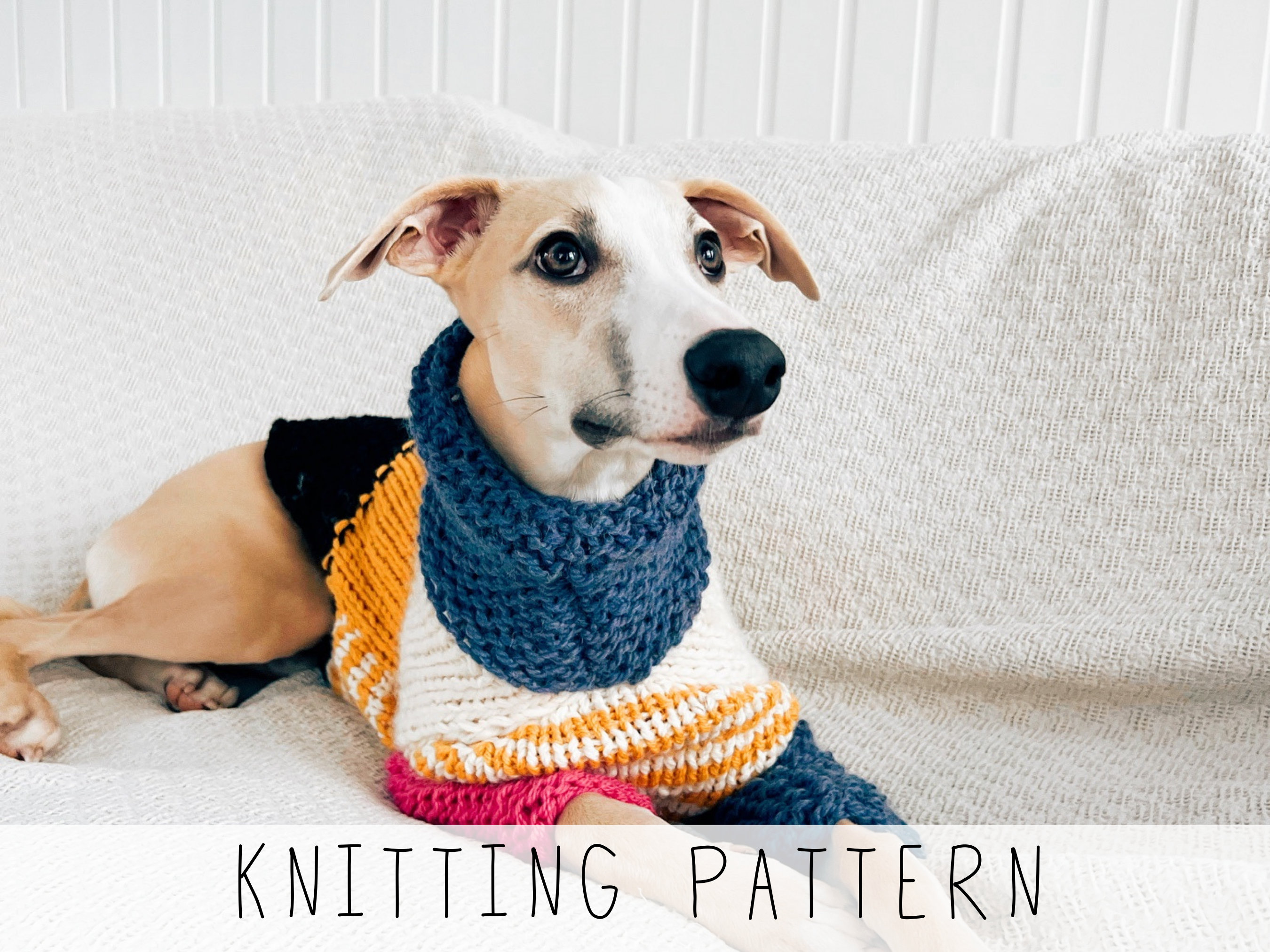 Medium Dog Pullover, Knitted Dog Sweater