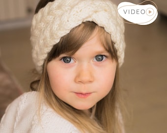 Cable Knit Headband Pattern, Twisted Ear Warmer Pdf, Braided Ear Warmer, Winter Hairband Knitting Pattern (Women, Kids) with Video I Iverson