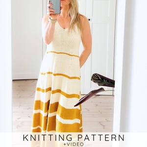 Modèle de robe en tricot, robe d'été longue avec encolure en V et bretelles spaghetti, courte et longue, tailles S-XXL I LBD